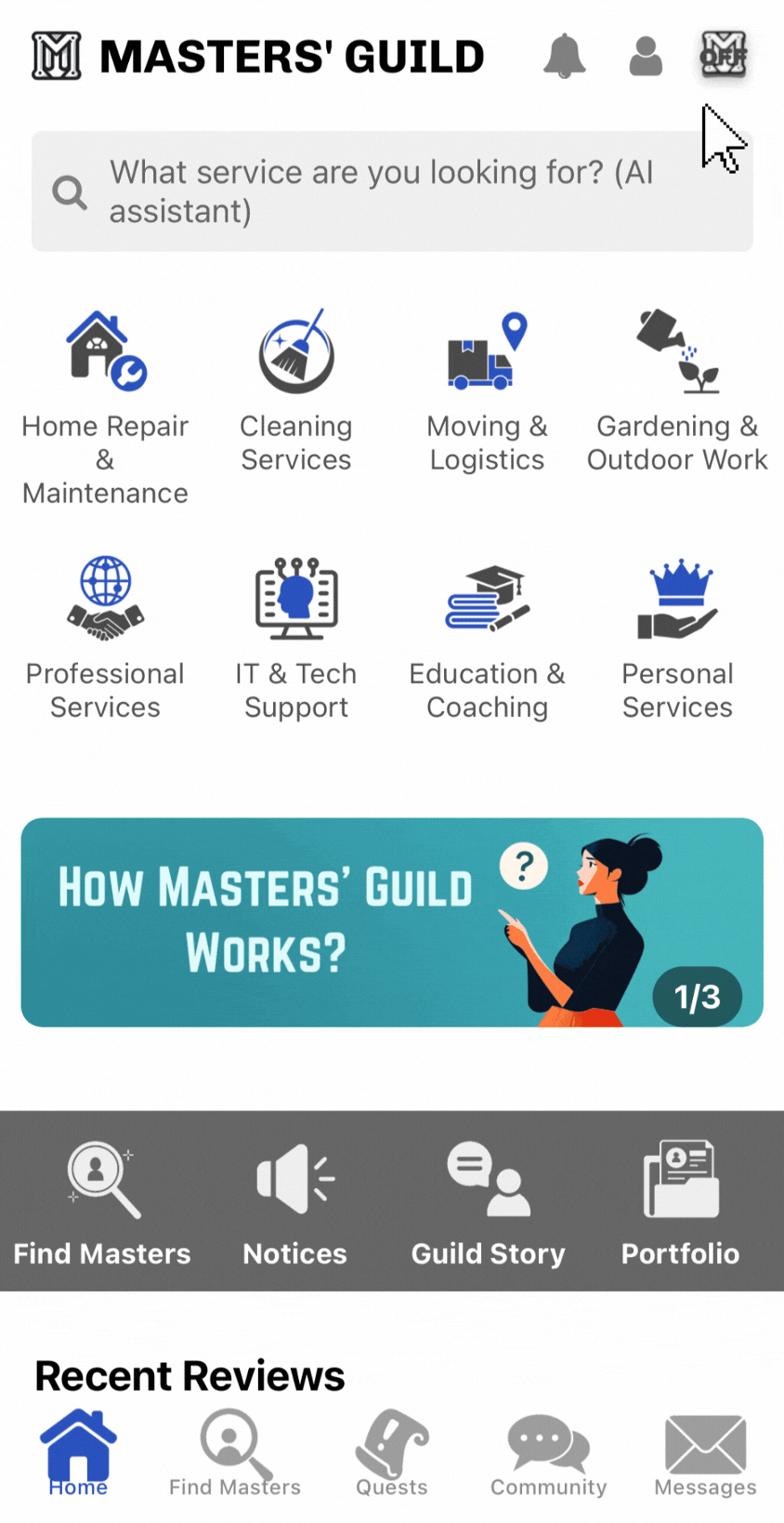 sign-up process for clients